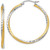 Image of 35mm 14K Yellow Gold w/ Rhodium Shiny-Cut 2.5mm Twisted Hoop Earrings TC436