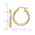 Image of 25mm 14K Yellow Gold w/ Rhodium Shiny-Cut 3X25mm Hoop Earrings