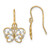 Image of 8.6mm 14K Yellow Gold w/ Rhodium Shiny-Cut Butterfly Wire Earrings