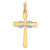 Image of 14k Yellow Gold w/ Rhodium Shiny-Cut Cross & Infinity Pendant