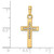 Image of 14k Yellow Gold w/ Rhodium Shiny-Cut Cross Pendant K9788