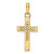 Image of 14k Yellow Gold w/ Rhodium Shiny-Cut Cross Pendant K9788