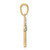 Image of 14k Yellow Gold w/ Rhodium Shiny-Cut Cross Pendant K9789