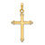 Image of 14k Yellow Gold w/ Rhodium Shiny-Cut Cross Pendant K9798