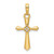 Image of 14k Yellow Gold w/ Rhodium Shiny-Cut Cross Pendant K9801