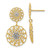 Image of 27mm 14K Yellow Gold w/ Rhodium Shiny-Cut Filigree Medallion Drop Post Earrings