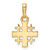 Image of 14k Yellow Gold w/ Rhodium Shiny-Cut Jerusalem Cross Pendant