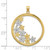 Image of 14K Yellow Gold w/ Rhodium Stars In Round Frame Pendant