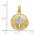 Image of 14K Yellow Gold w/ Rhodium-Plated & Polished Sand Dollar Pendant