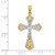 Image of 14K Yellow Gold w/ Rhodium-Plated & Shiny-Cut Reversible Cross Pendant K9469