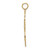 Image of 14K Yellow Gold w/ Rhodium-Plated Beaded Cross Pendant