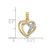 Image of 14K Yellow Gold w/ Rhodium-Plated Cross In Heart Pendant