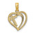 Image of 14K Yellow Gold w/ Rhodium-Plated Cross In Heart Pendant