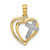 Image of 14K Yellow Gold w/ Rhodium-Plated Cross In Heart Pendant