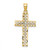 Image of 14K Yellow Gold w/ Rhodium-Plated Cross Pendant