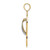 Image of 14K Yellow Gold w/ Rhodium-Plated Dolphin In Flip Flop Pendant