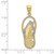 Image of 14K Yellow Gold w/ Rhodium-Plated Dolphin In Flip Flop Pendant
