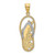 Image of 14K Yellow Gold w/ Rhodium-Plated Dolphin In Flip Flop Pendant