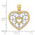Image of 14K Yellow Gold w/ Rhodium-Plated Filigree Heart Pendant K9490