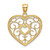 Image of 14K Yellow Gold w/ Rhodium-Plated Filigree Heart Pendant K9490