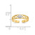 Image of 14K Yellow Gold w/ Rhodium-Plated Shiny-cut Accent Toe Ring