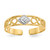 Image of 14K Yellow Gold w/ Rhodium-Plated Shiny-cut Accent Toe Ring