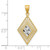 Image of 14K Yellow Gold w/ Rhodium-Plated Shiny-Cut Kite-Shaped Pendant