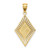 Image of 14K Yellow Gold w/ Rhodium-Plated Shiny-Cut Kite-Shaped Pendant