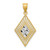 Image of 14K Yellow Gold w/ Rhodium-Plated Shiny-Cut Kite-Shaped Pendant