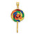 Image of 14K Yellow Gold w/Multi-Color Enamel 3-D Lollipop Pendant Image of 14K Yellow Gold w/Multi-Color Enamel 3-D Lollipop Pendant