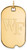 Image of 14K Yellow Gold Wake Forest University Large Dog Tag by LogoArt