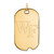 14K Yellow Gold Wake Forest University Large Dog Tag by LogoArt