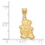 14K Yellow Gold Wake Forest University Medium Pendant by LogoArt (4Y057WFU)