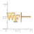 14K Yellow Gold Wake Forest University X-Small Post Earrings by LogoArt