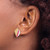 Image of 13.9mm 14K Yellow Gold White & Pink Enamel Conch Shell Stud Post Earrings TE688