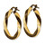 Image of 20mm 14K Yellow Gold with Brown Plating 3.75mm Twisted Hoop Earrings