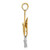 Image of 14k Yellow Gold with Rhodium 3-D Graduation Cap Moveable Tassel Pendant