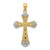 Image of 14k Yellow Gold with Rhodium Reversible Cross Pendant