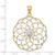 14K Yellow Gold with Rhodium Shiny-Cut Sphere Pendant