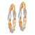 Image of 28mm 14K Yellow Gold with White & Pink Plating Satin Twisted Hoop Earrings TH756