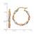 Image of 28mm 14K Yellow Gold with White & Pink Plating Satin Twisted Hoop Earrings TH756