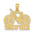 Image of 14K Yellow Gold with White Rhodium KEY WEST Bicycle Pendant