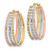Image of 23mm 14k Yellow, White & Rose Gold Diamond Fascination Three Oval Hoop Earrings