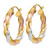 Image of 29mm 14k Yellow, White & Rose Gold Light Twisted Hoop Earrings TF653