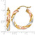 Image of 29mm 14k Yellow, White & Rose Gold Light Twisted Hoop Earrings TF653