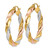 Image of 33mm 14k Yellow, White & Rose Gold Light Twisted Hoop Earrings TF654