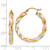 Image of 33mm 14k Yellow, White & Rose Gold Light Twisted Hoop Earrings TF654