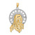 Image of 14K Yellow, White & Rose Gold Shiny-Cut Christ Pendant