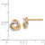 Image of 8mm 14k Yellow, White & Rose Gold Twisted Love Knot Stud Post Earrings