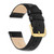 Image of 14mm 6.75" Black Italian Leather Gold-tone Buckle Watch Band